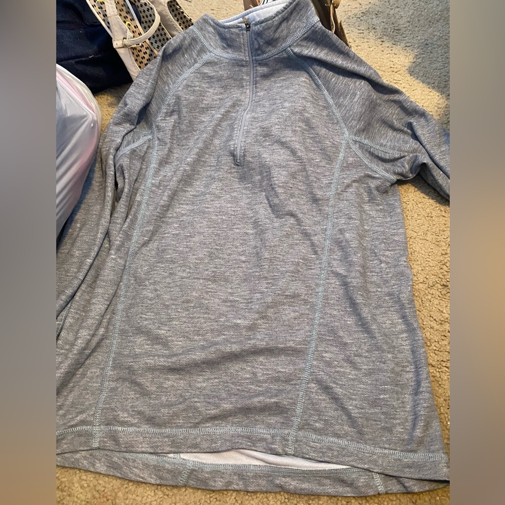 Gray Quarter-Zip Pullover